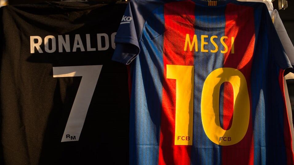 Messi and Ronaldo shirts